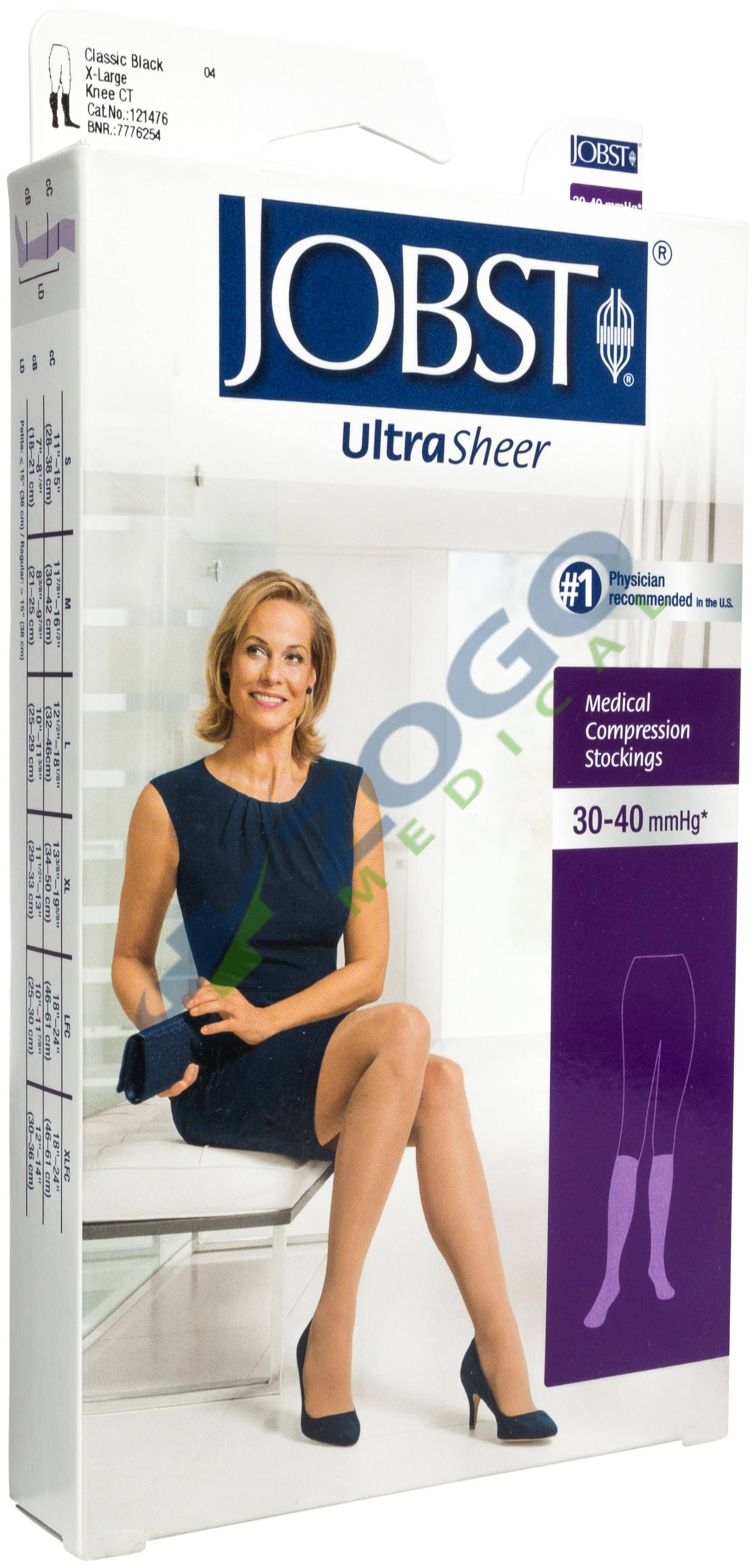 Ultrasheer 30-40 mmHg Knee High Closed Toe Large Full Calf C39862