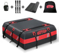 Red Waterproof 21 Cubic Feet Rooftop Cargo Carrier Bag with Non-Slip Mat C511363