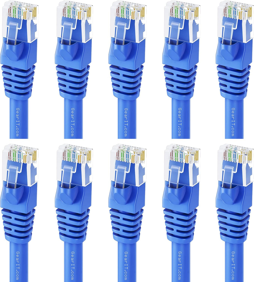 50-Pack Cat5e Ethernet Patch Cable 3 Feet Blue M1758