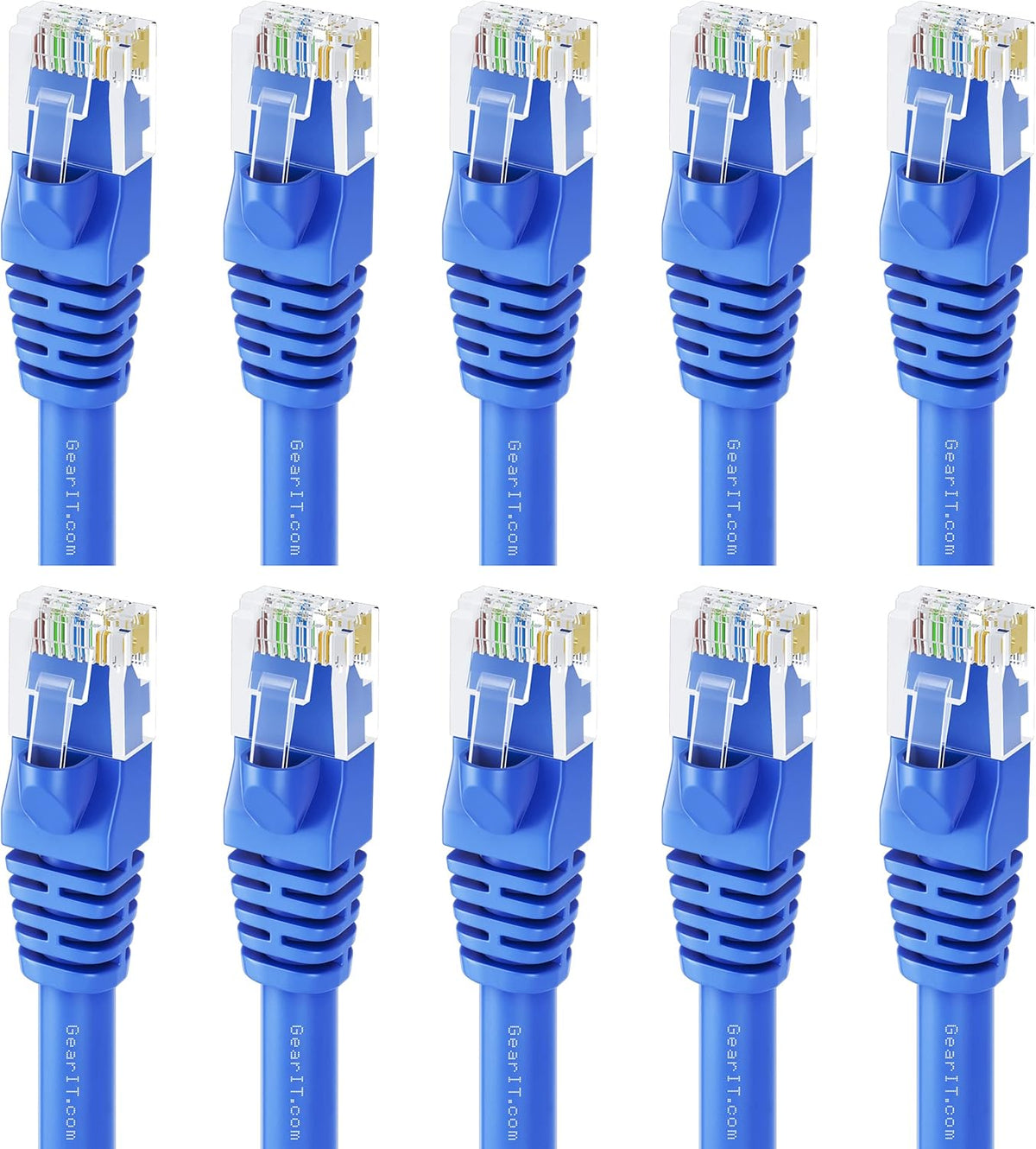 50-Pack Cat5e Ethernet Patch Cable 3 Feet Blue M1758