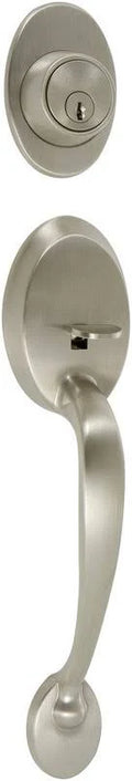 Single Cylinder Entrance Handleset, Satin Nickel H909907