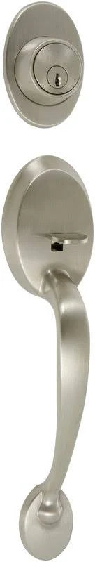 Single Cylinder Entrance Handleset, Satin Nickel H909907