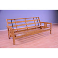 Antique Futon Frame with Suede Black Mattress C300