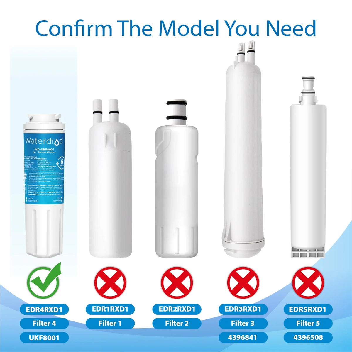 6 Pack Refrigerator Water Filter S269442
