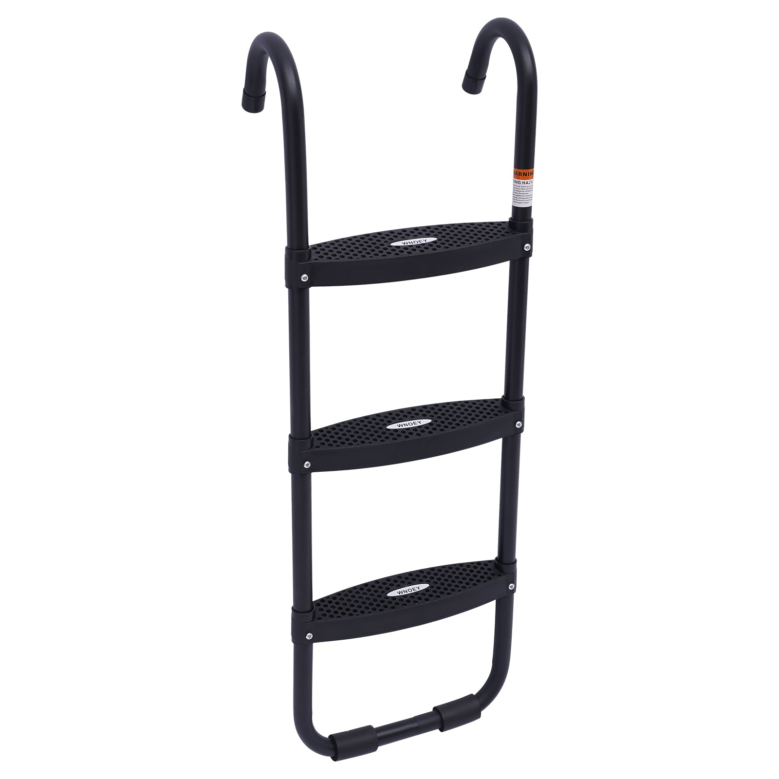 Black Trampoline Ladder 3 Wide with Anti-Slip Steps Steel 14X42in U814921