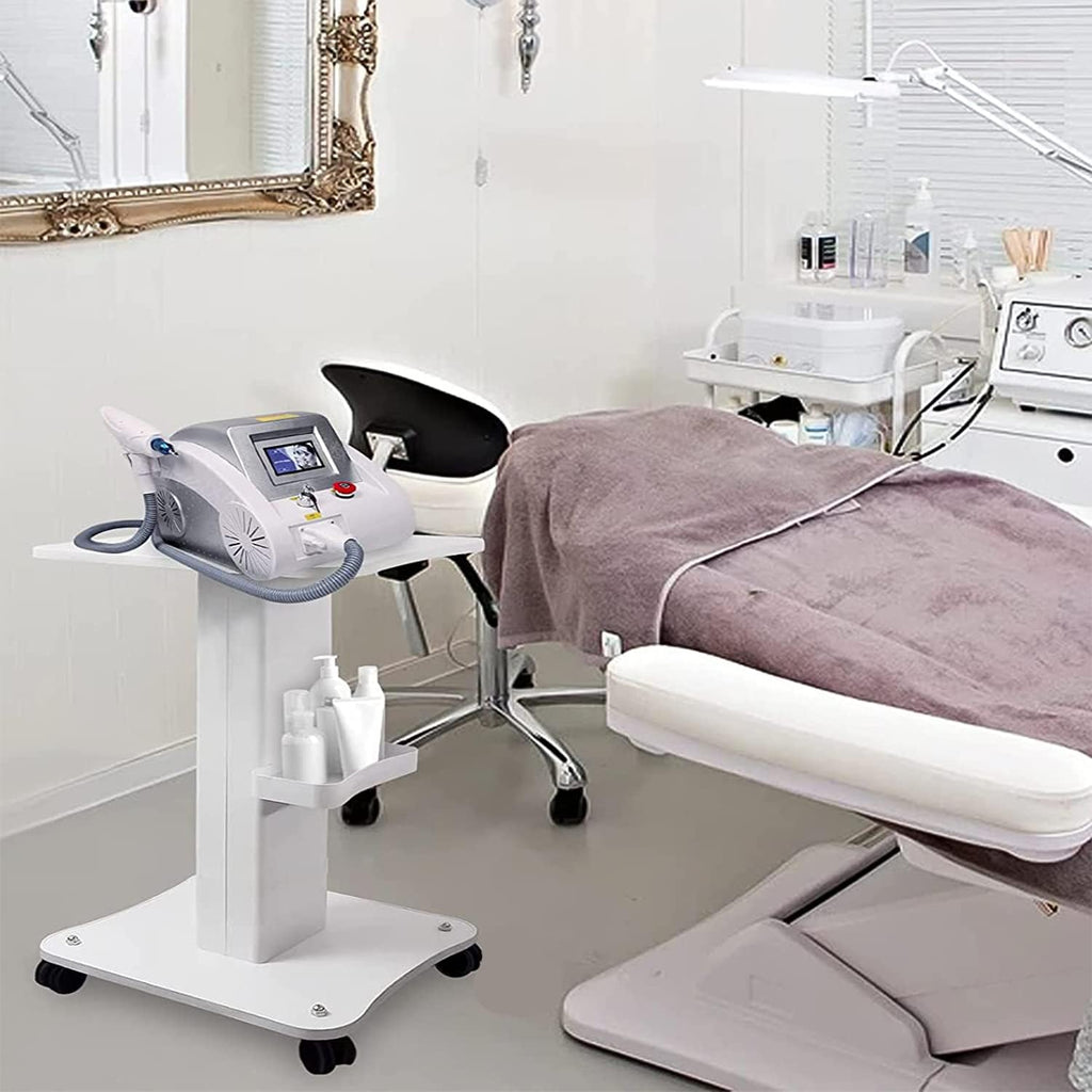 White Rolling Beauty Salon Trolley Cart with Storage Tray J57789