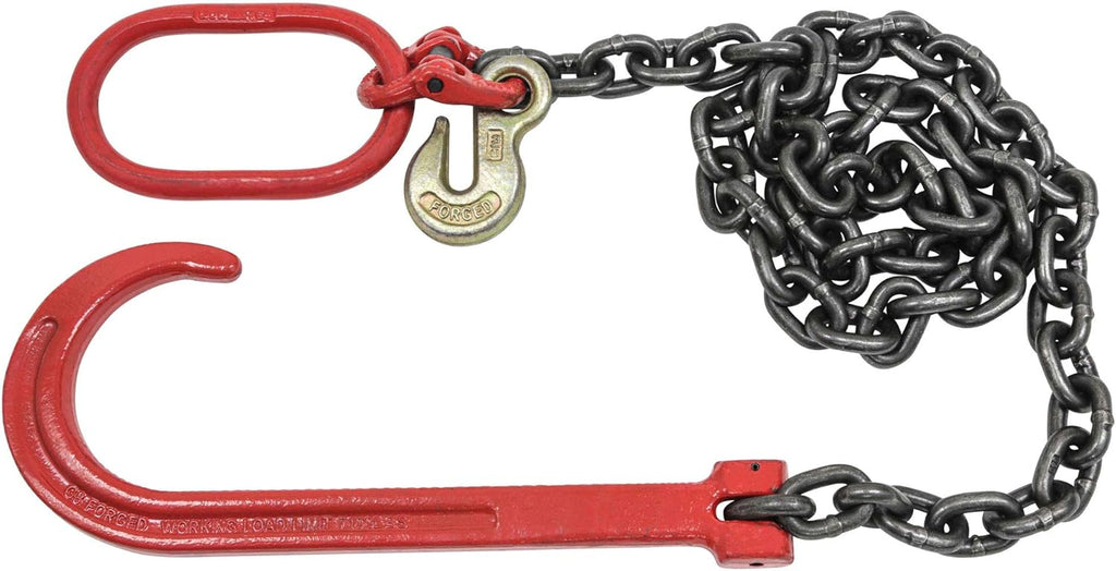 Tow Recovery Chain with 15" J-Hook & Eye Cradle Grab Hook N237247