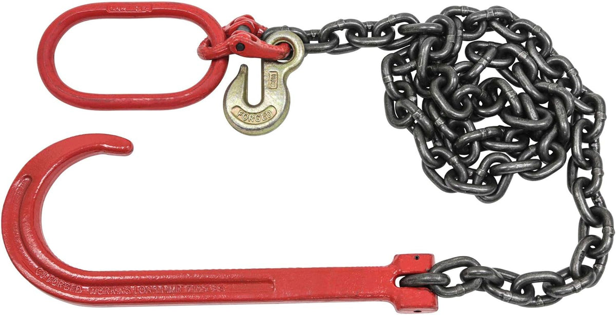 Tow Recovery Chain with 15" J-Hook & Eye Cradle Grab Hook N237247