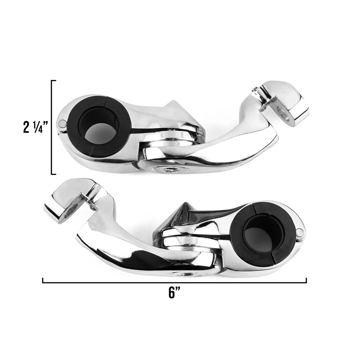 Chrome Angled Adjustable Highway Foot Peg Mounting Kit, 1 Pair U82183