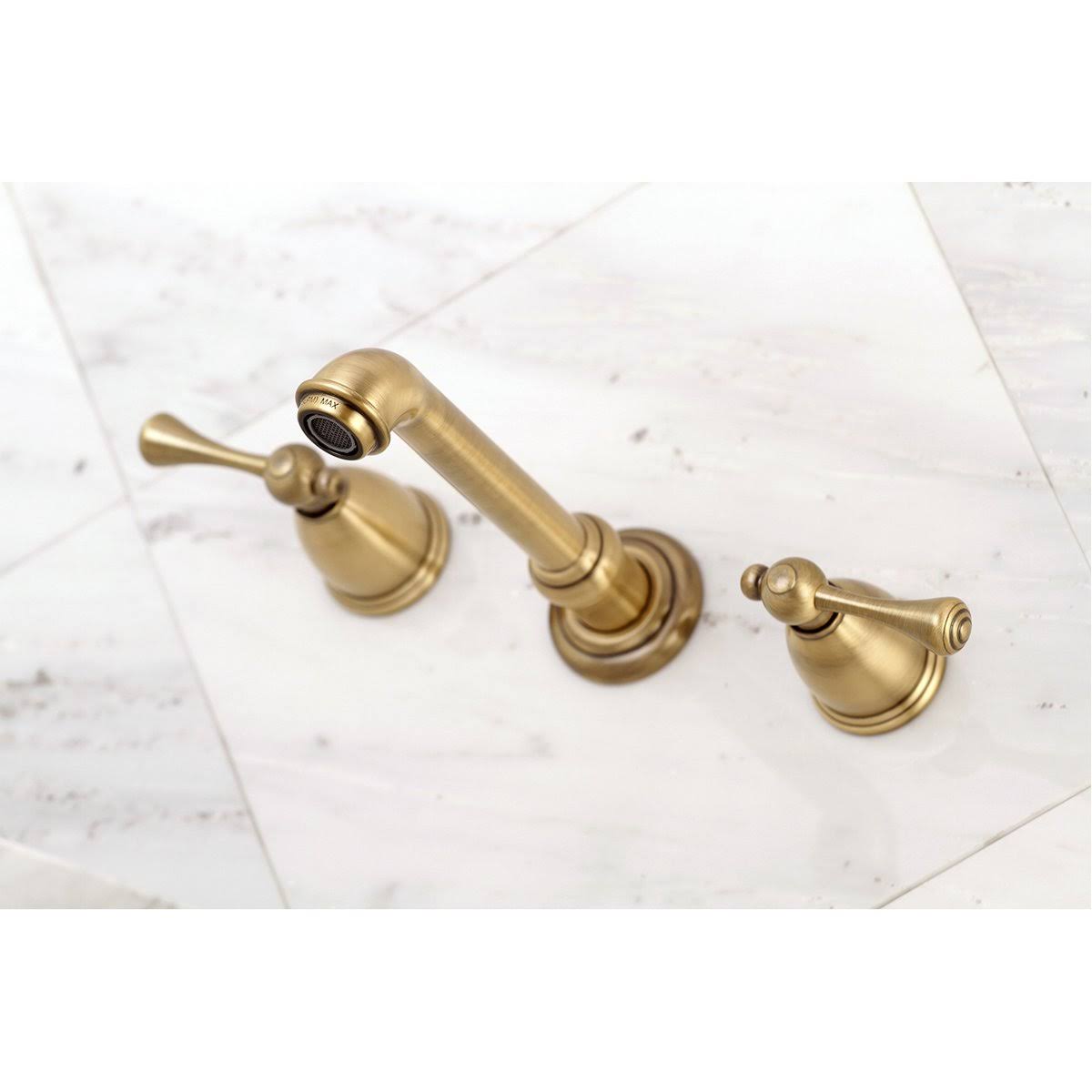 Two-Handle Wall Mount Bathroom Faucet, Oil Rubbed Bronze R376