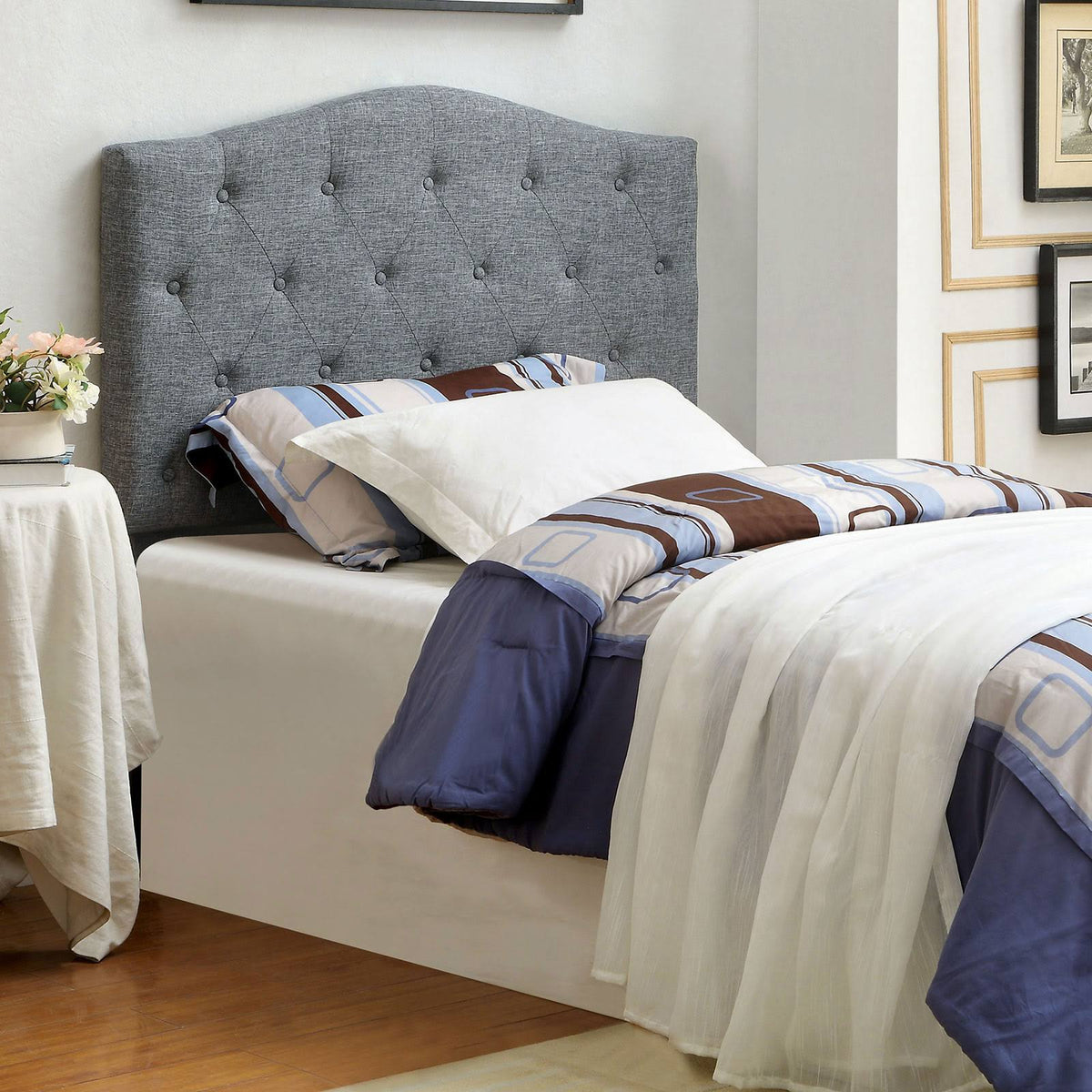 Gray Twin Size Headboard J175
