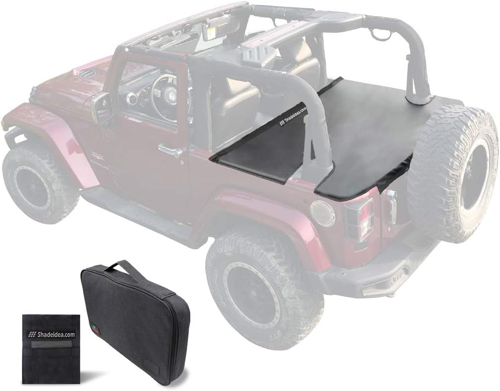 Black Vinyl Tonneau Cover for Jeep Wrangler JK Unlimited 4 Door H8265