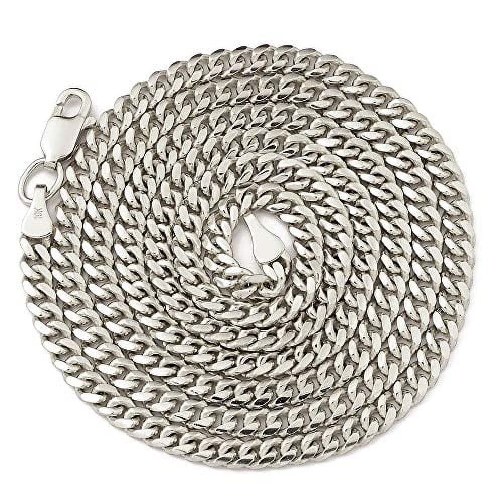 10k White Gold Miami Cuban Link Chain Necklace with Lobster Lock (28") K280