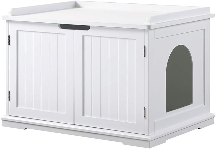 Cat Washroom Storage Bench with Sturdy Wooden Structure V132