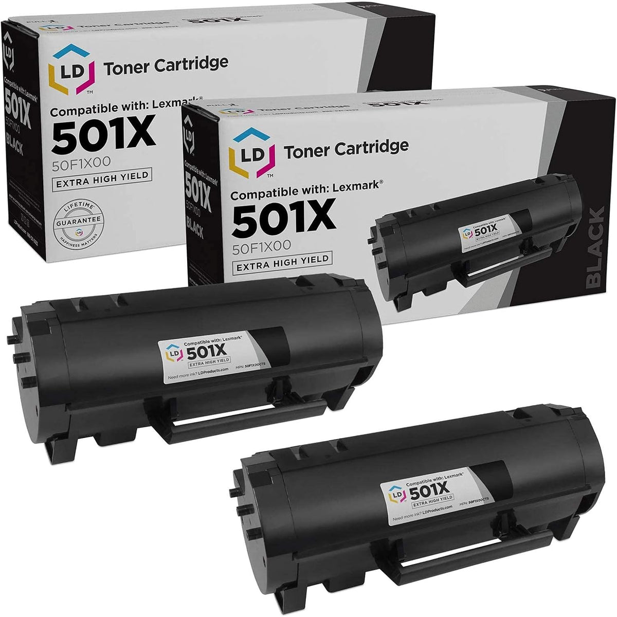 Black Extra High Yield Toner Cartridge 3-Pack Q87253