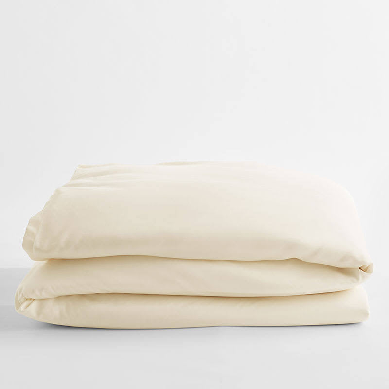 King Beige Tencel Lyocell Sateen Duvet Cover W3903