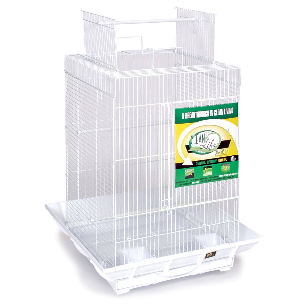 White Play Top Bird Cage Z47235