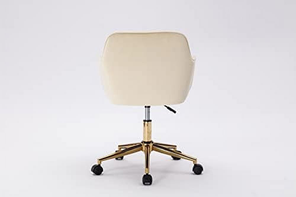Petal Pink Velvet Fabric Swivel Desk Chair S23179