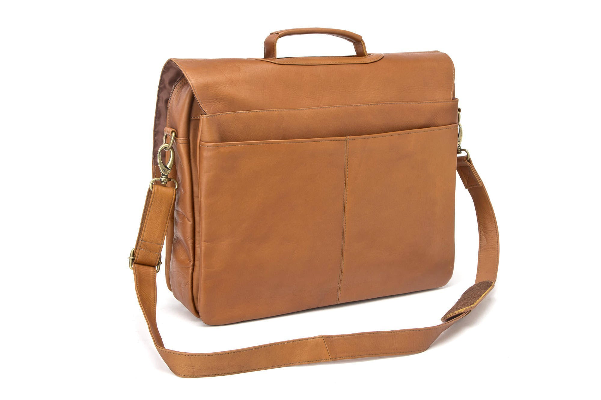 Leather Flap Over Computer Brief G46268