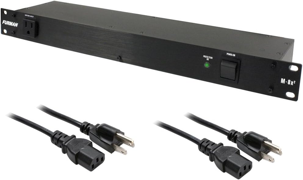 8 Outlet Power Conditioner & Surge Protector with 18 Gauge Electrical Extension Cable V574329