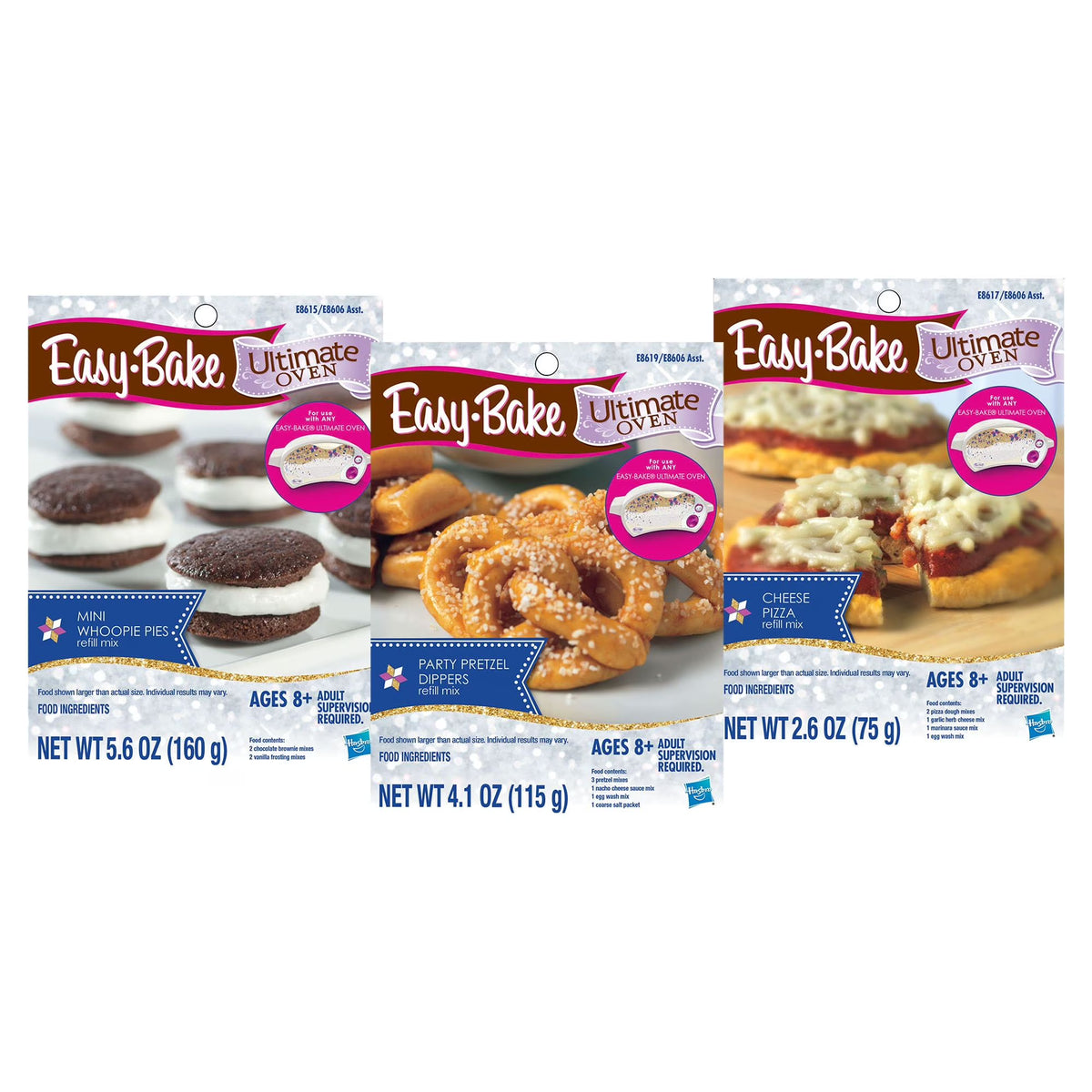 3-Piece Oven Pizza, Pretzel, and Whoopie Pie Mix F383