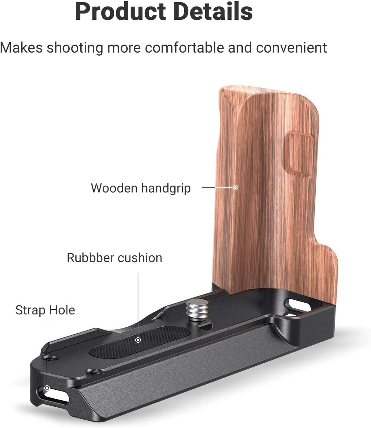 Wooden Grip L-Shape Bracket for RX100 Camera F216
