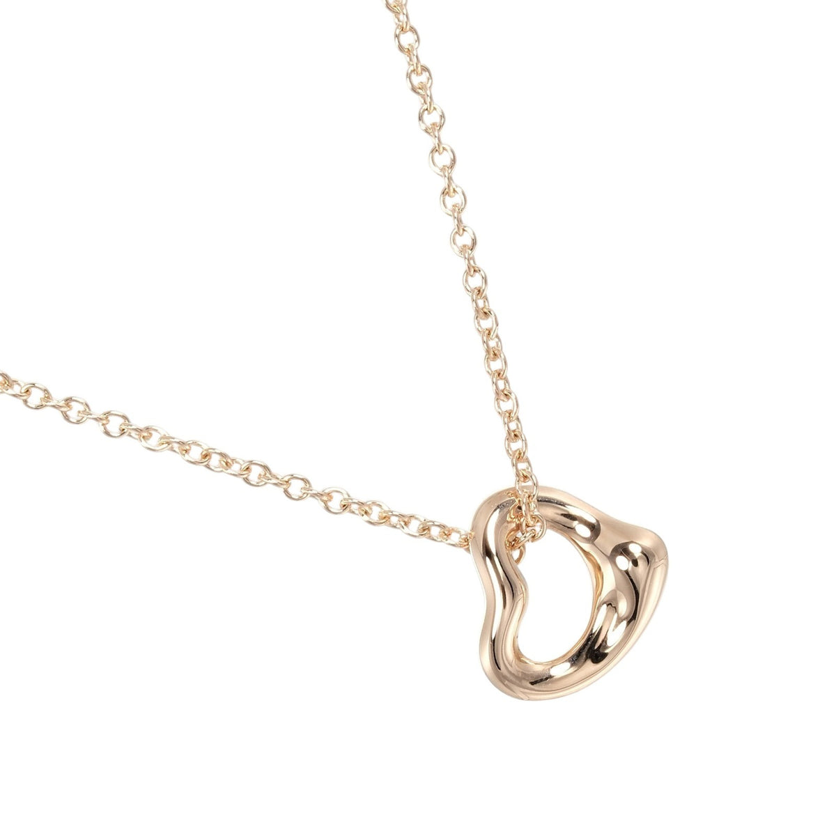 Open Heart 7mm Necklace K18 PG Pink Gold C5087
