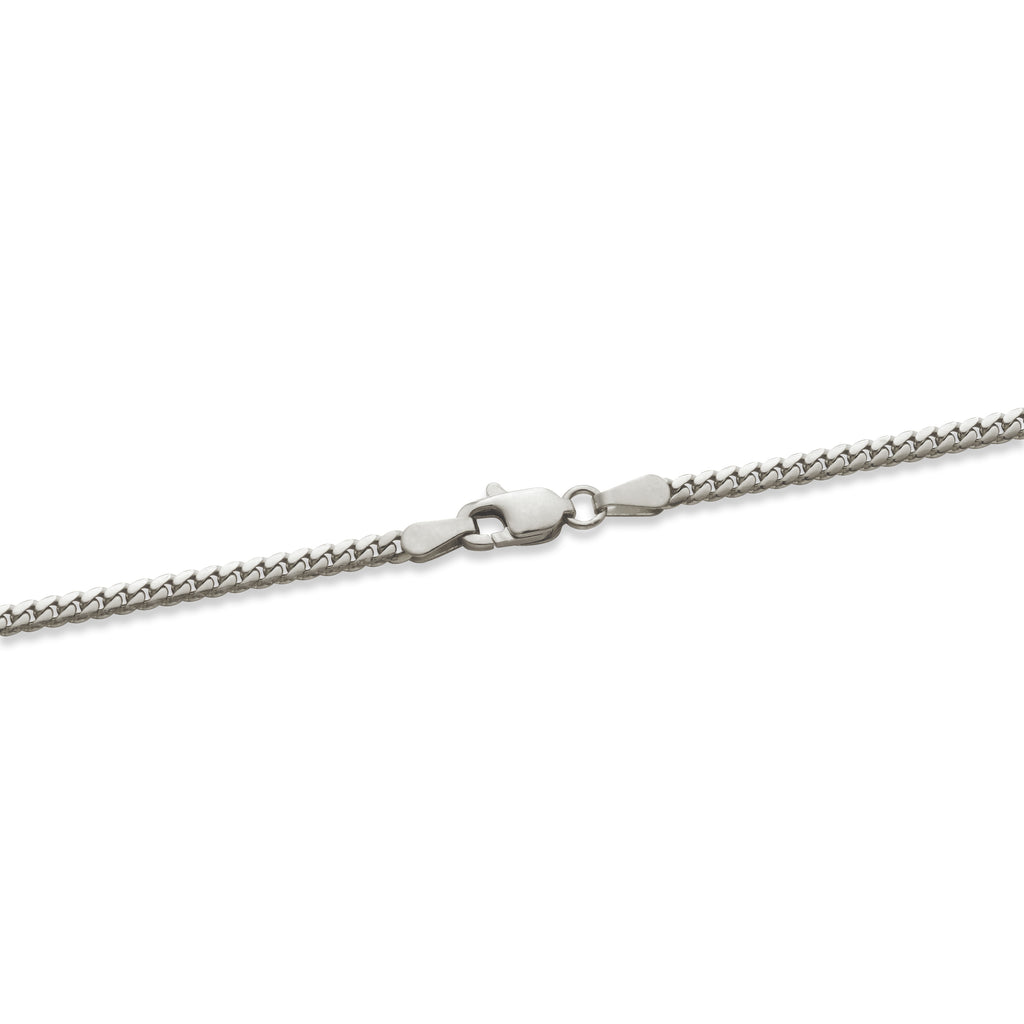 10k White Gold Miami Cuban Link Chain Necklace with Lobster Lock (28") K280