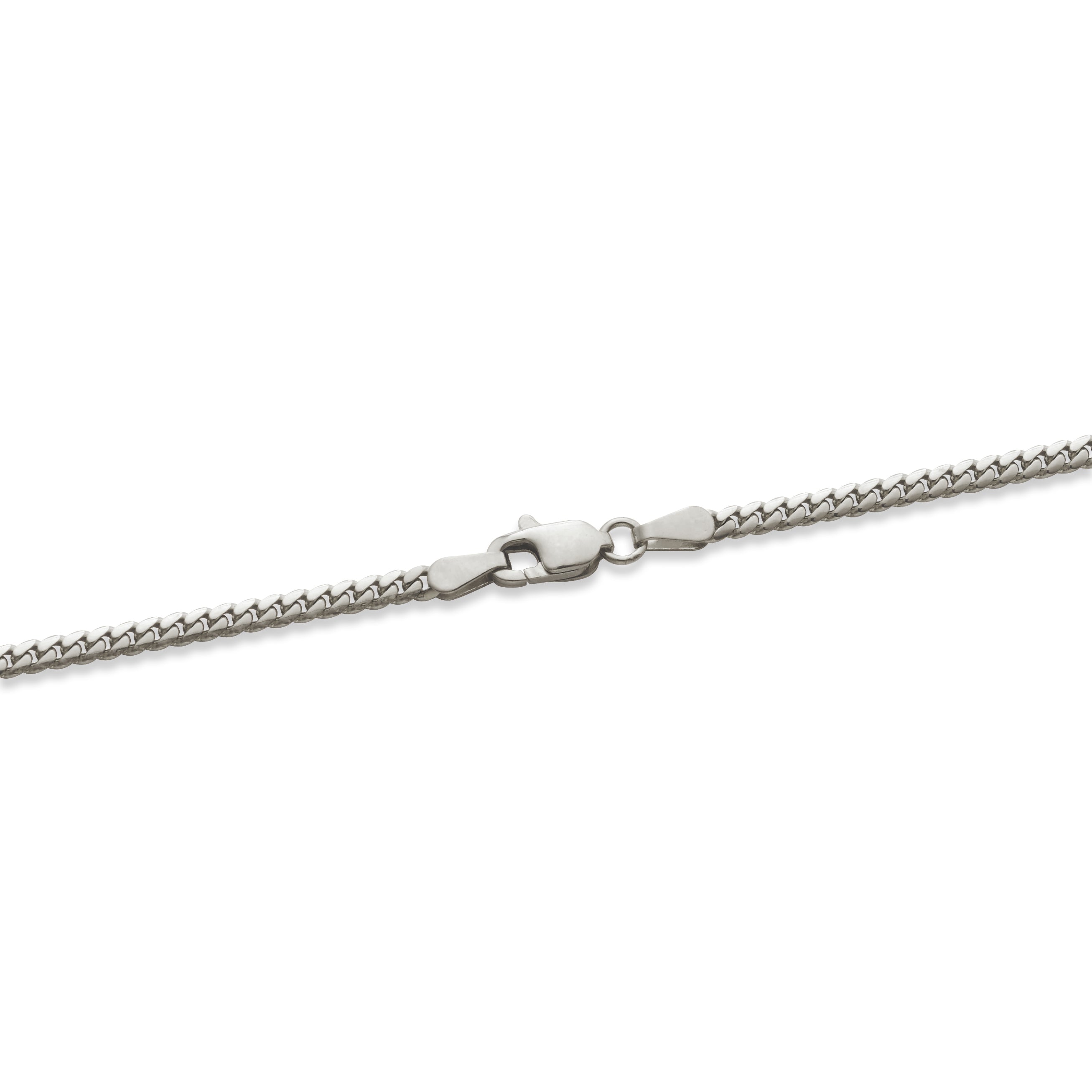 10k White Gold Miami Cuban Link Chain Necklace with Lobster Lock (28") K280