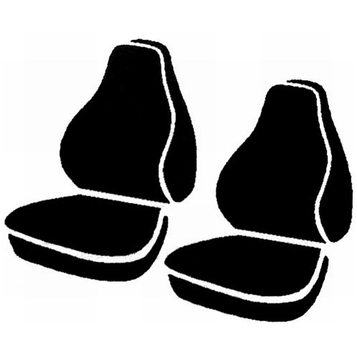Black Solid Seat Cover P7583