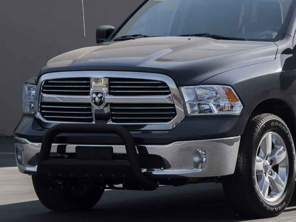 Matte Black Bull Bar with Mesh Skid Plate H5661